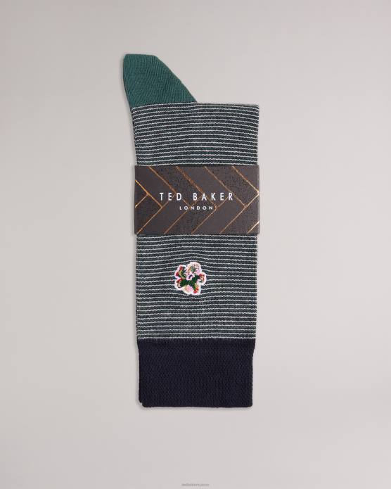 Ted Baker femmes 60VD1129 accessoires maisons chaussettes rayées vert