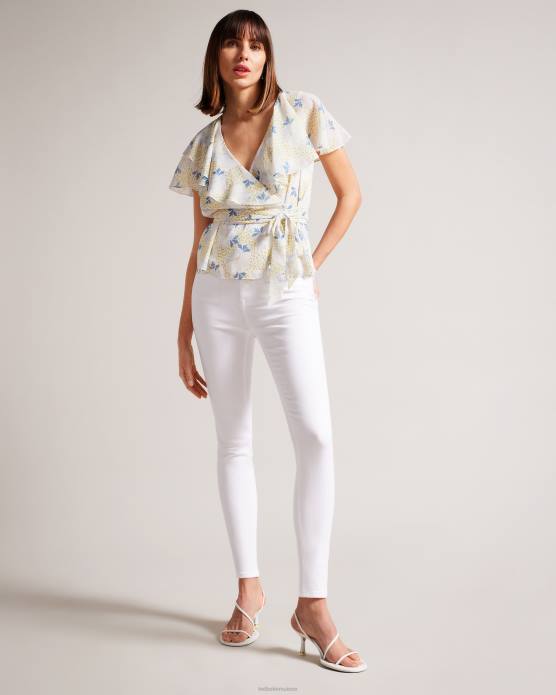 Ted Baker femmes 60VD298 vêtements jean skinny ziarah blanc