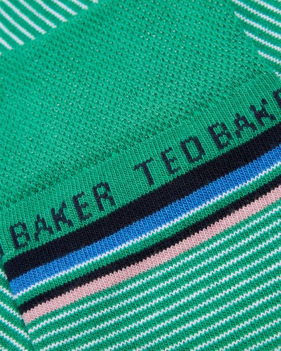 Ted Baker Hommes 60VD1865 accessoires chaussettes fines à rayures vert