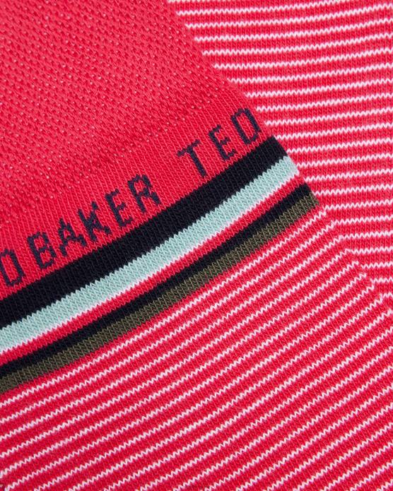 Ted Baker Hommes 60VD1994 accessoires chaussettes fines à rayures rose