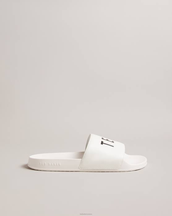 Ted Baker Hommes 60VD1892 chaussures sliders à logo Auly blanc