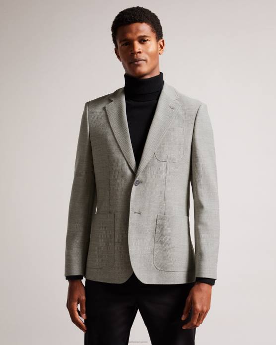 Ted Baker Hommes 60VD1405 vêtements veste à chevrons Luccaj gris